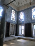 Stained glass windows, sitting area, library, reading room, mosaic